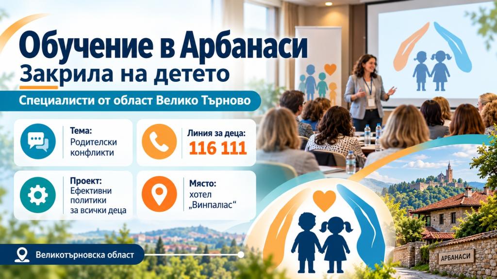 В Арбанаси ще обучават специалисти как да защитават децата при конфликти между родителите